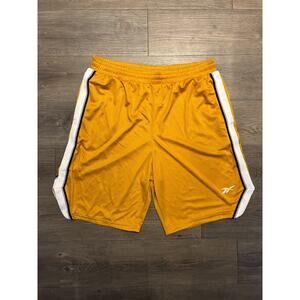 Reebok Speedwick Workout Shorts Men's Large Yellow Athletic Running Training